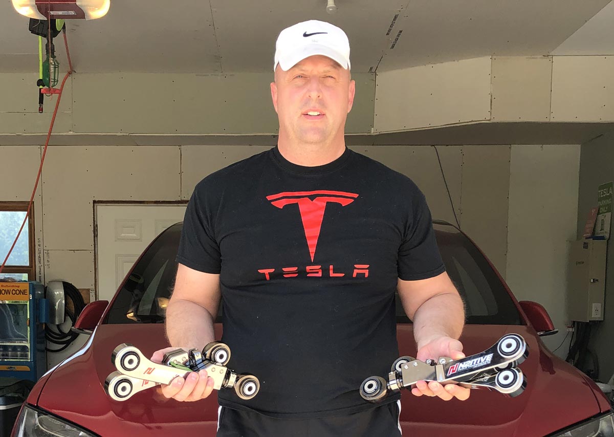 thumbnail image 2 of JPODM Adjustable Aluminum Rear Camber Control Arms For Tesla Model S/X – Pair 2 of 2