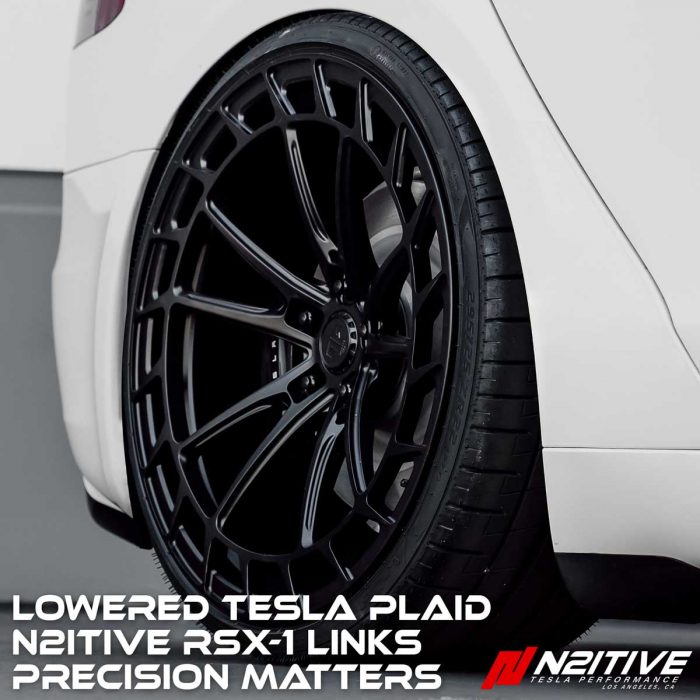 Tesla Model S PLAID slammed on N2itive Lowering Links